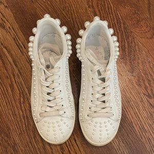 Stuart Weitzman Women's Goldie Embellished Low Top Sneakers